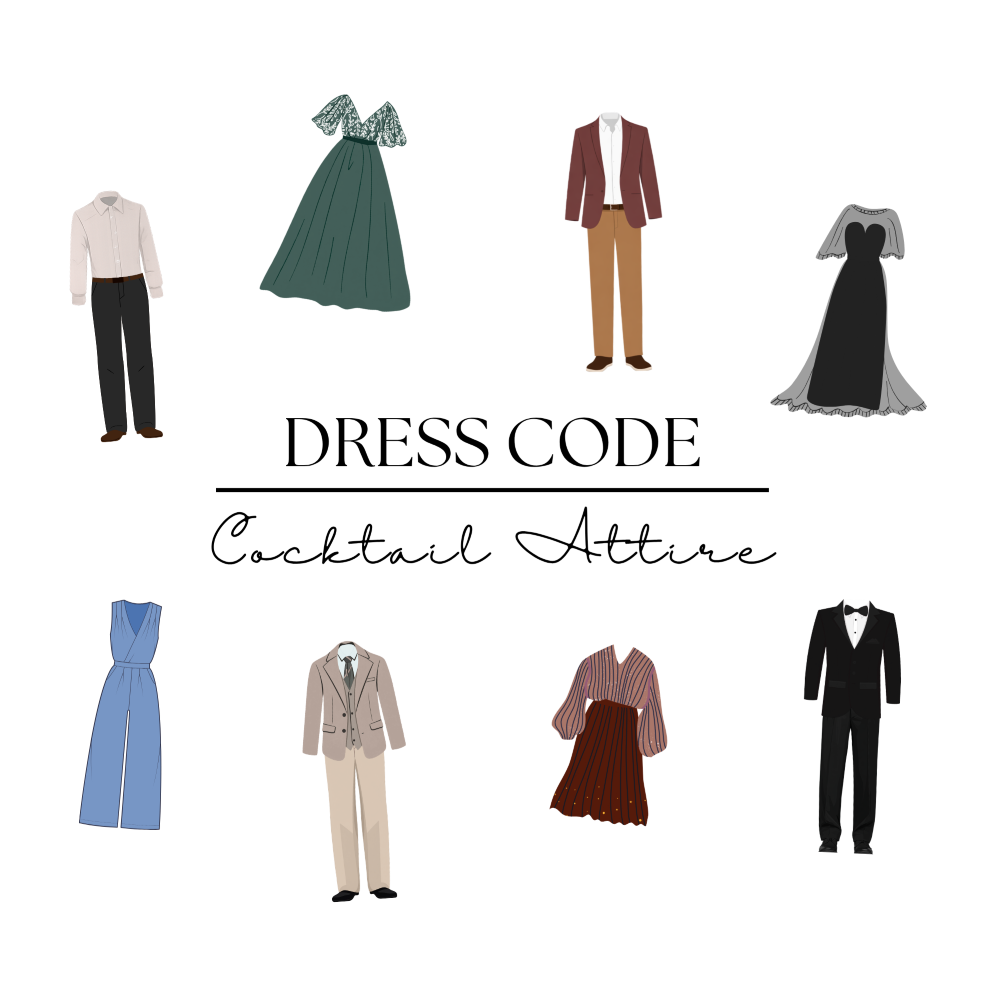Suggested wedding attire examples
